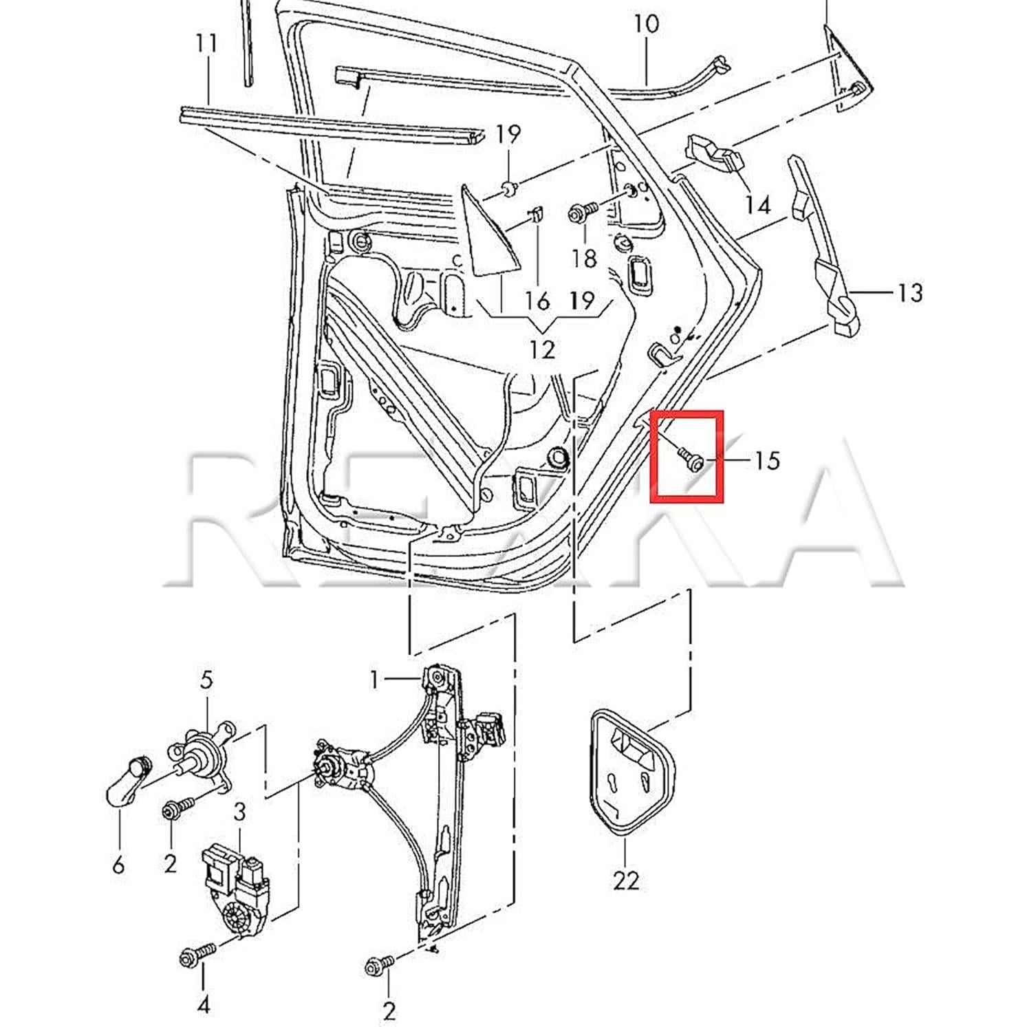 Juego de Tornillos M5.2x14mm Rexka para VW Audi N90829803