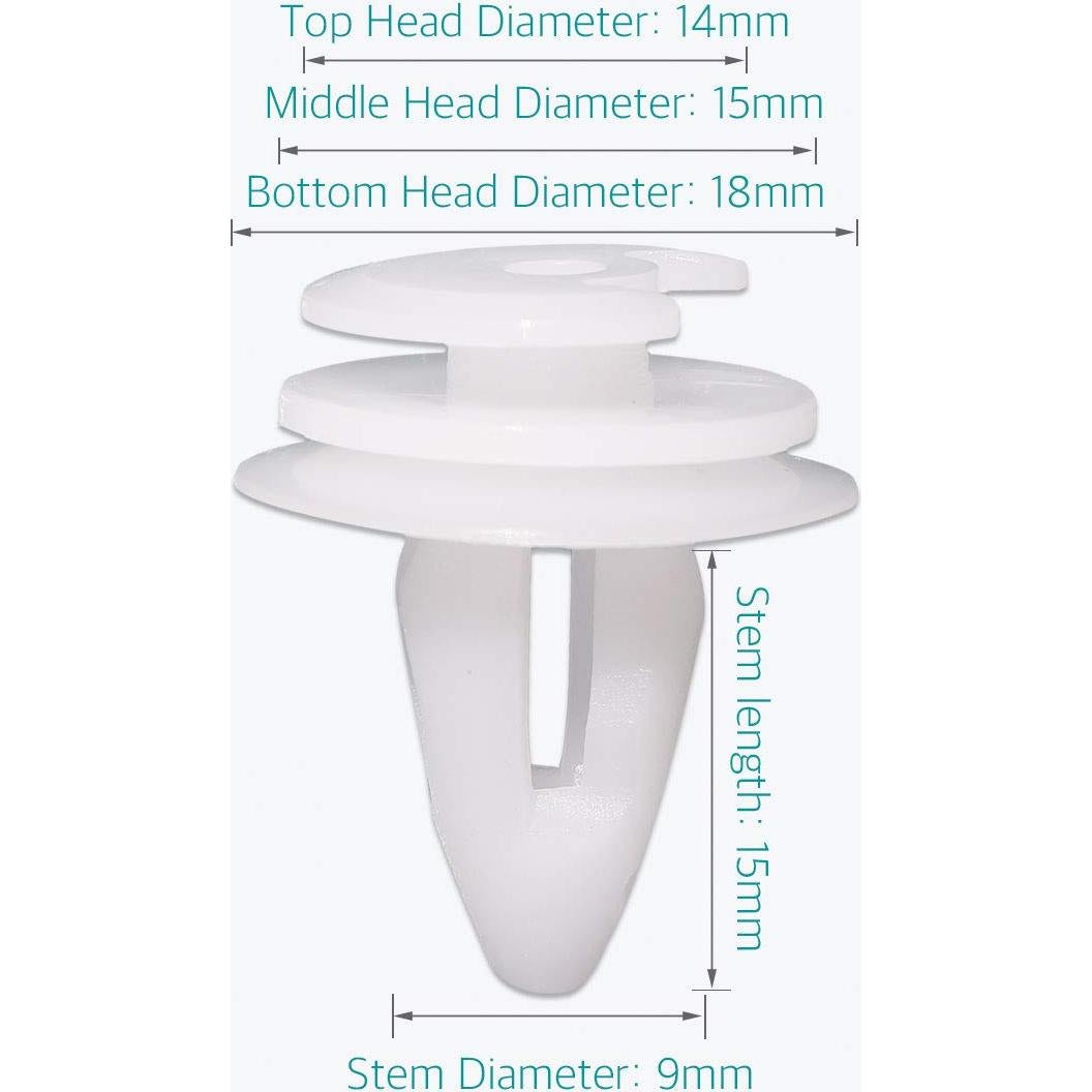 100 Sujetadores de Panel de Recorte Lantee para BMW