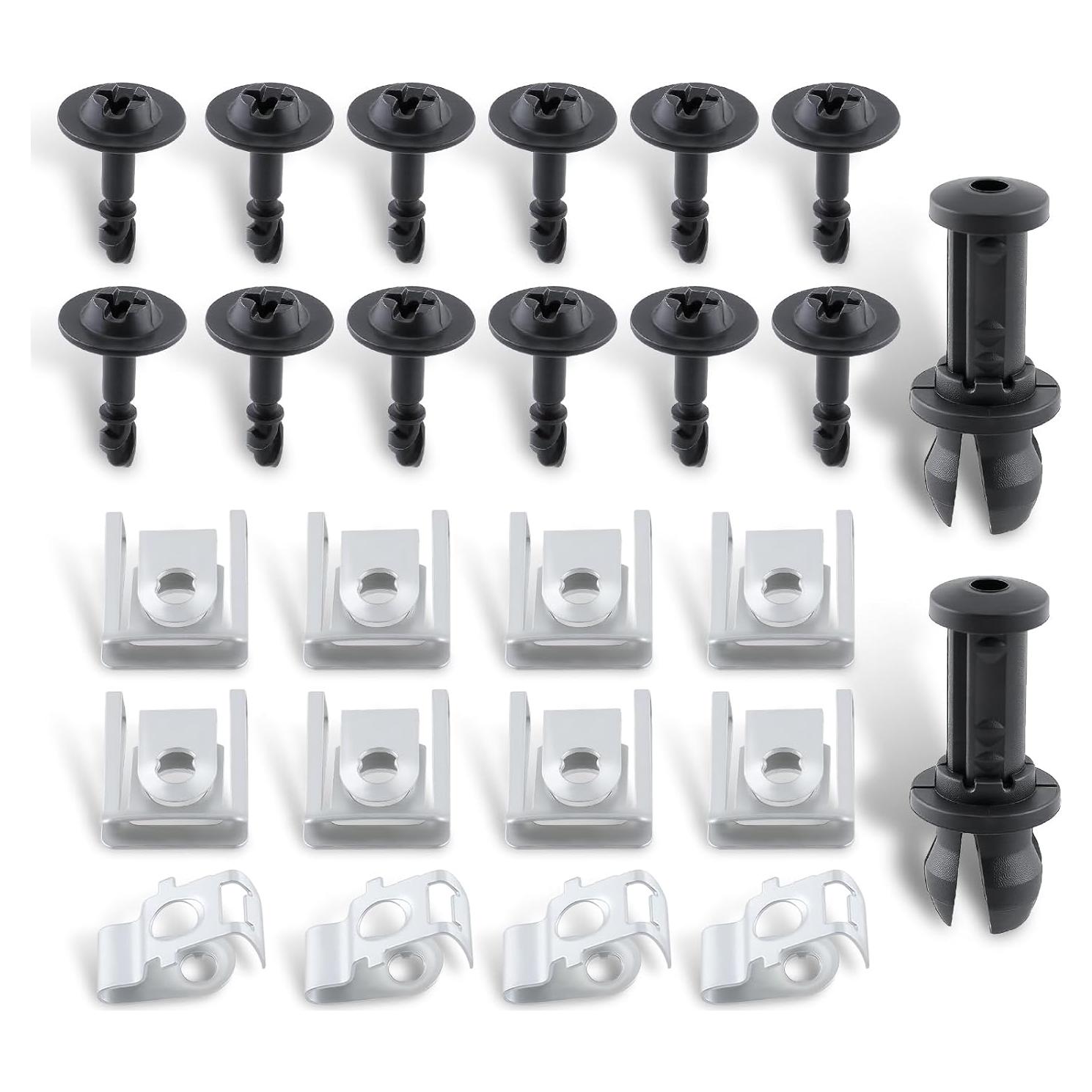 Juego de Tornillos y Clips de Protección del Motor MOTOALL 26 Pcs para Audi