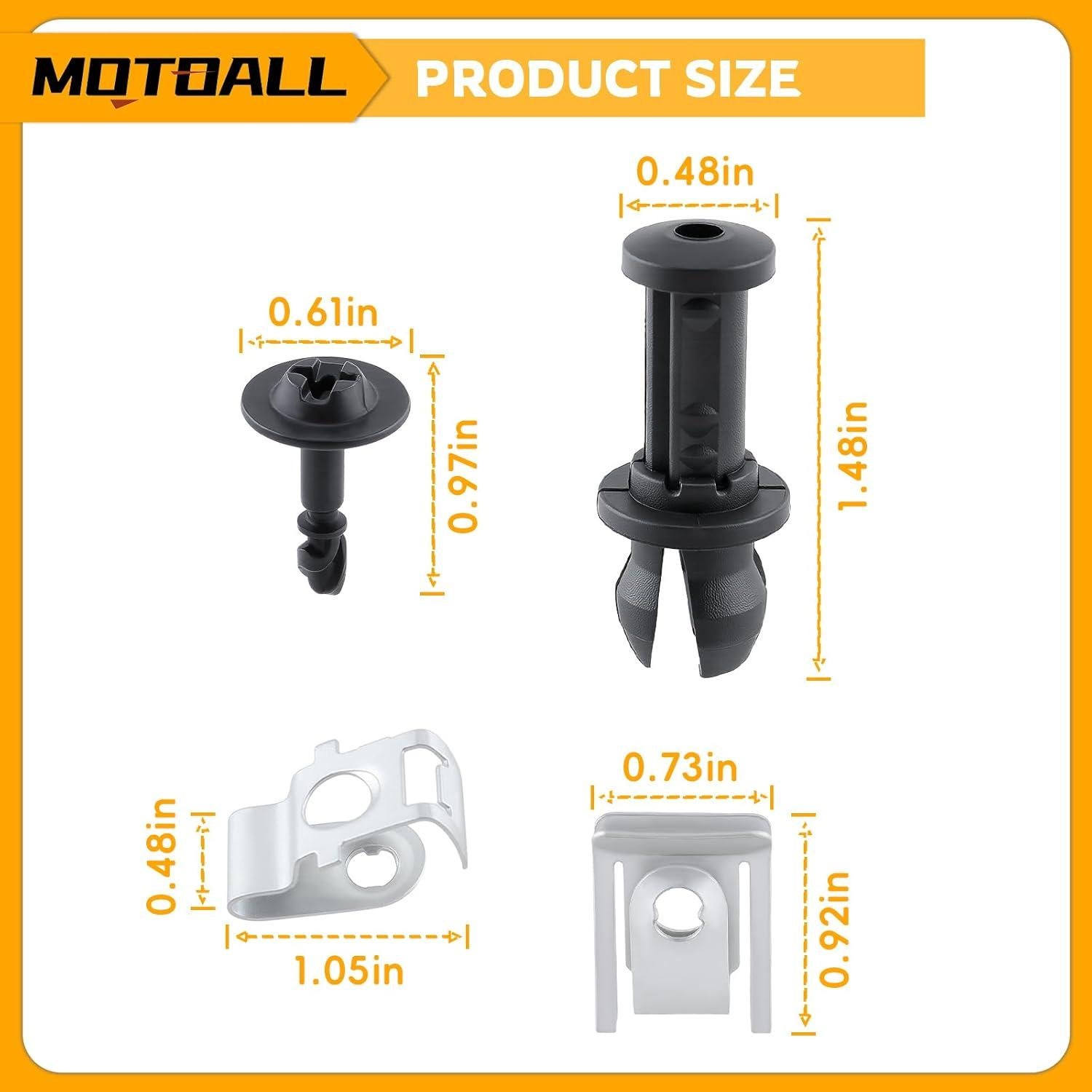 Juego de Tornillos y Clips de Protección del Motor MOTOALL 26 Pcs para Audi