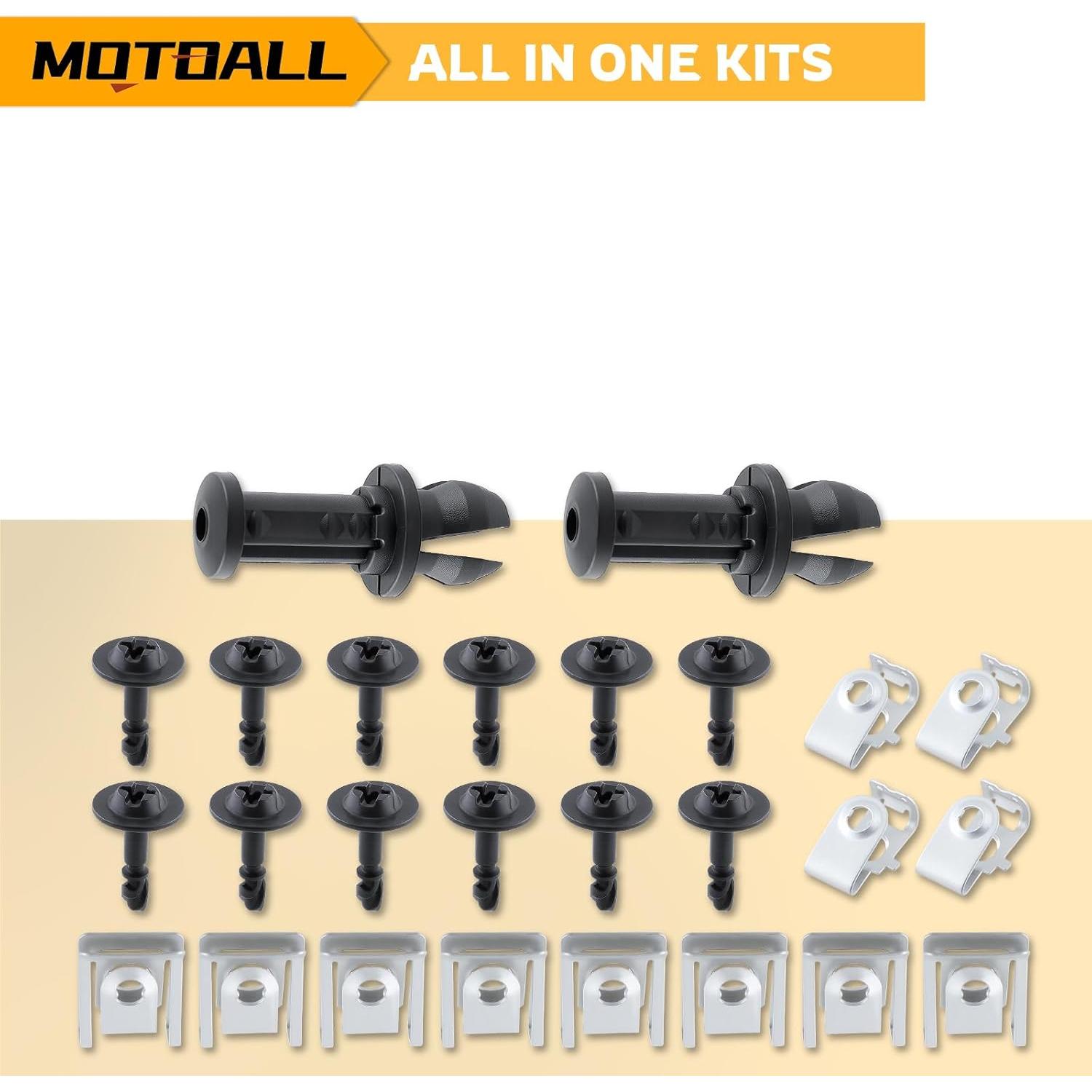 Juego de Tornillos y Clips de Protección del Motor MOTOALL 26 Pcs para Audi