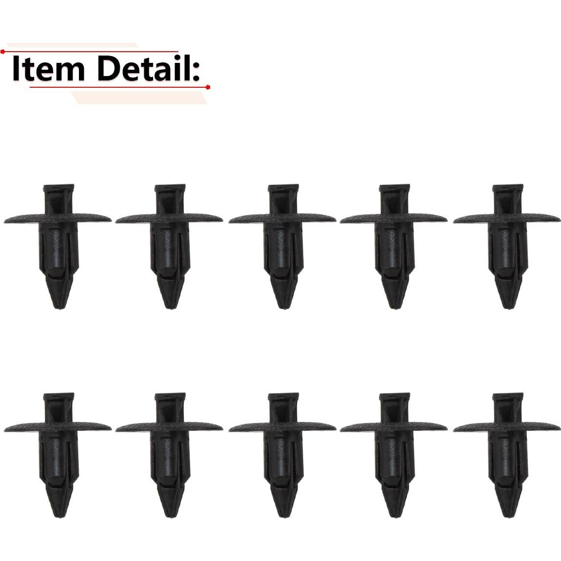 Clips de Panel de Puerta Interior RLB-HILON 10PCS Negro
