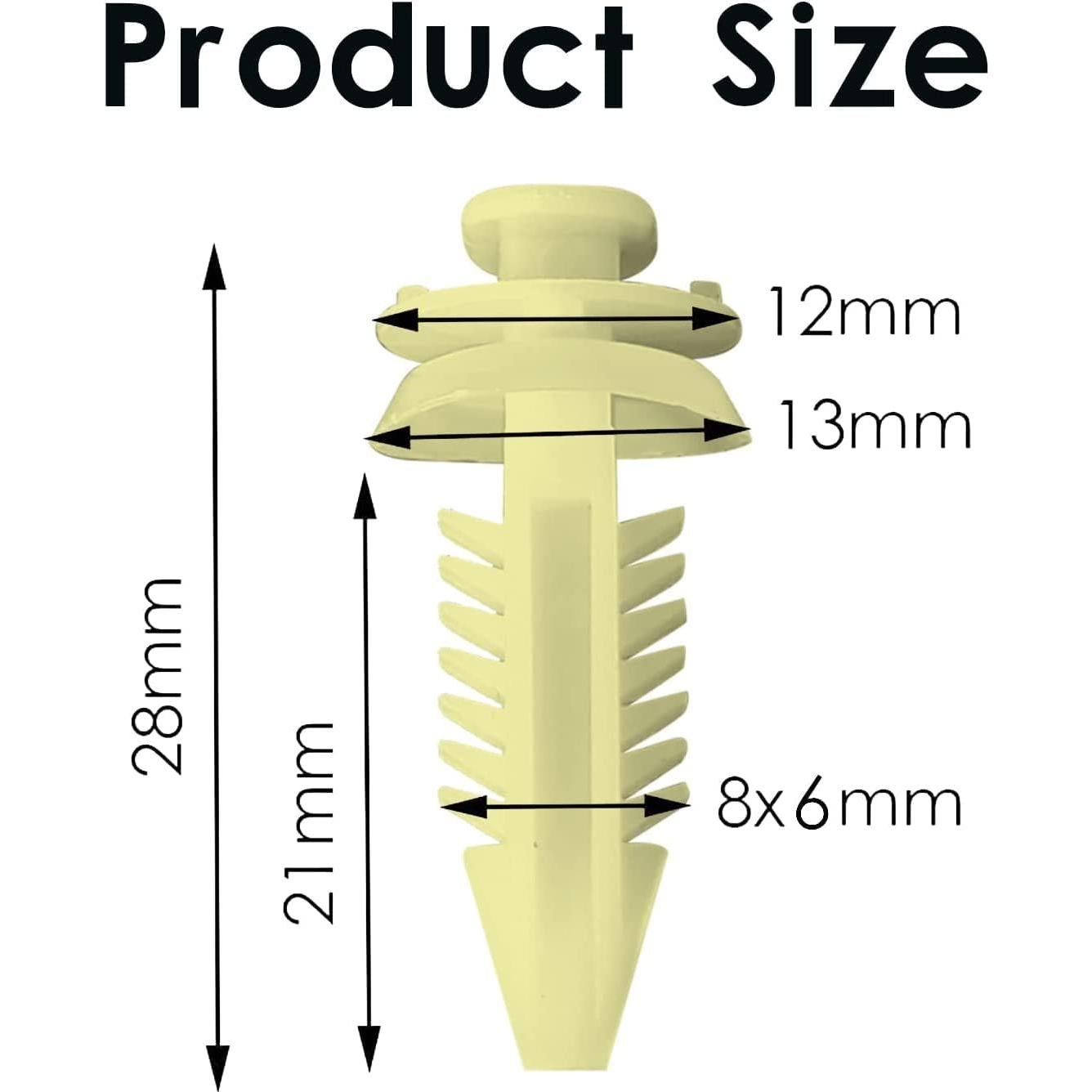 30 Sujetadores de Panel de Recorte de Puerta TOPCNOEM 15545202