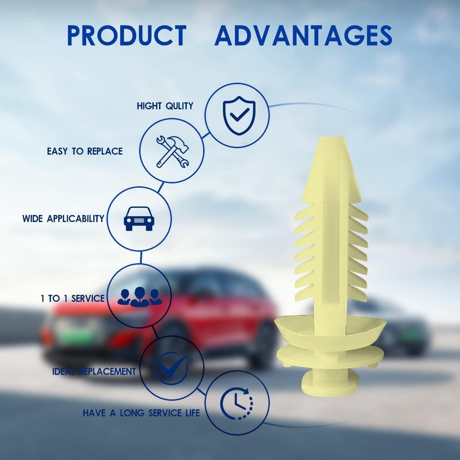 30 Sujetadores de Panel de Recorte de Puerta TOPCNOEM 15545202