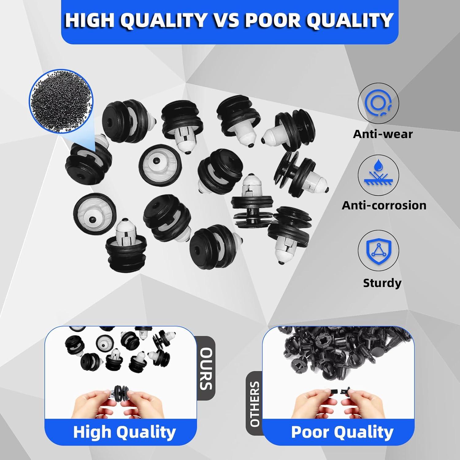 20 Clips de Retención de Panel de Recorte NINGFIST para BMW
