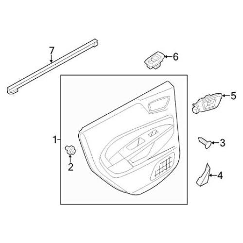 Clip de Panel de Recorte Interior Ford Fiesta 2014-2018 OEM