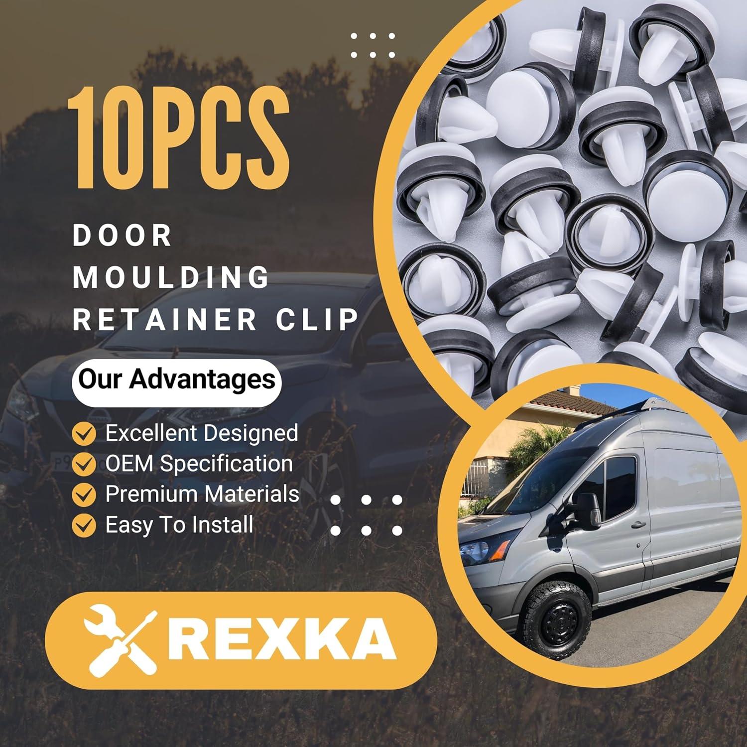 Clip de Retención de Moldura Ford W716507-S300 - 10 Piezas