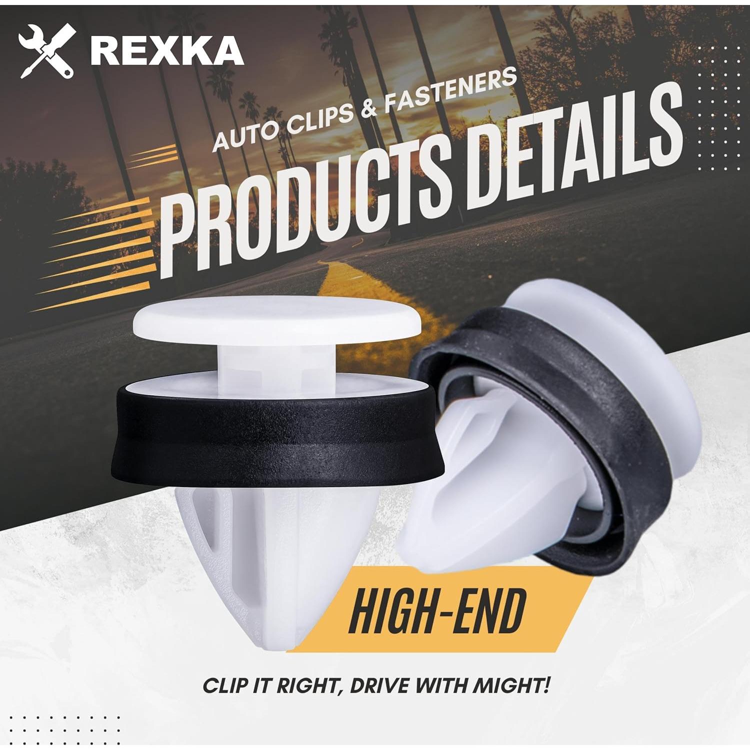 20 Clips de Retención de Moldura Nylon Blanco Yontao para Ford