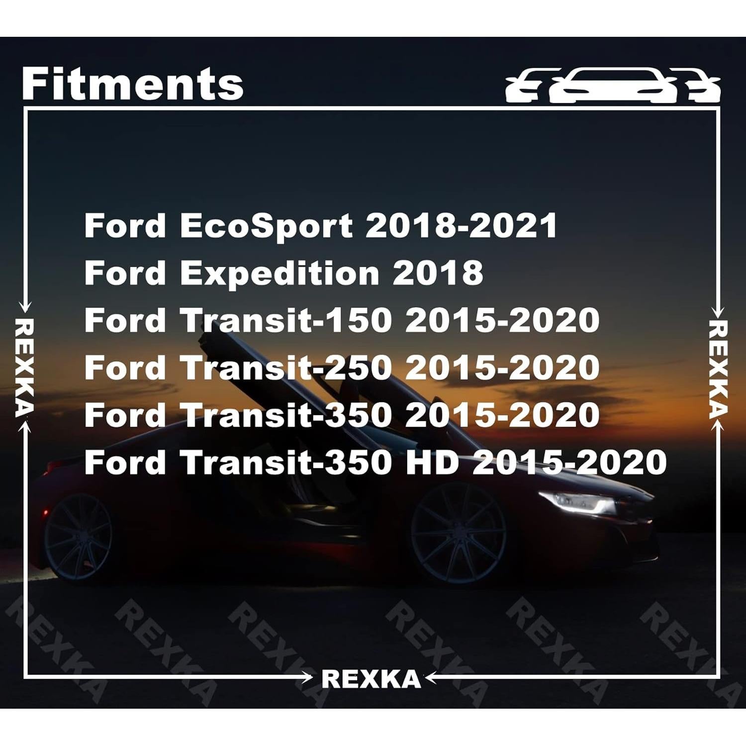 20 Clips de Retención de Moldura Nylon Blanco Yontao para Ford