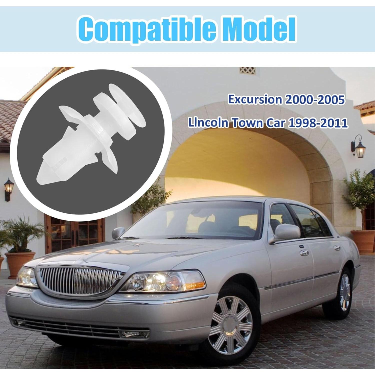 Clips de Panel de Recorte Inferior SYudwen 30pcs Nylon Blanco