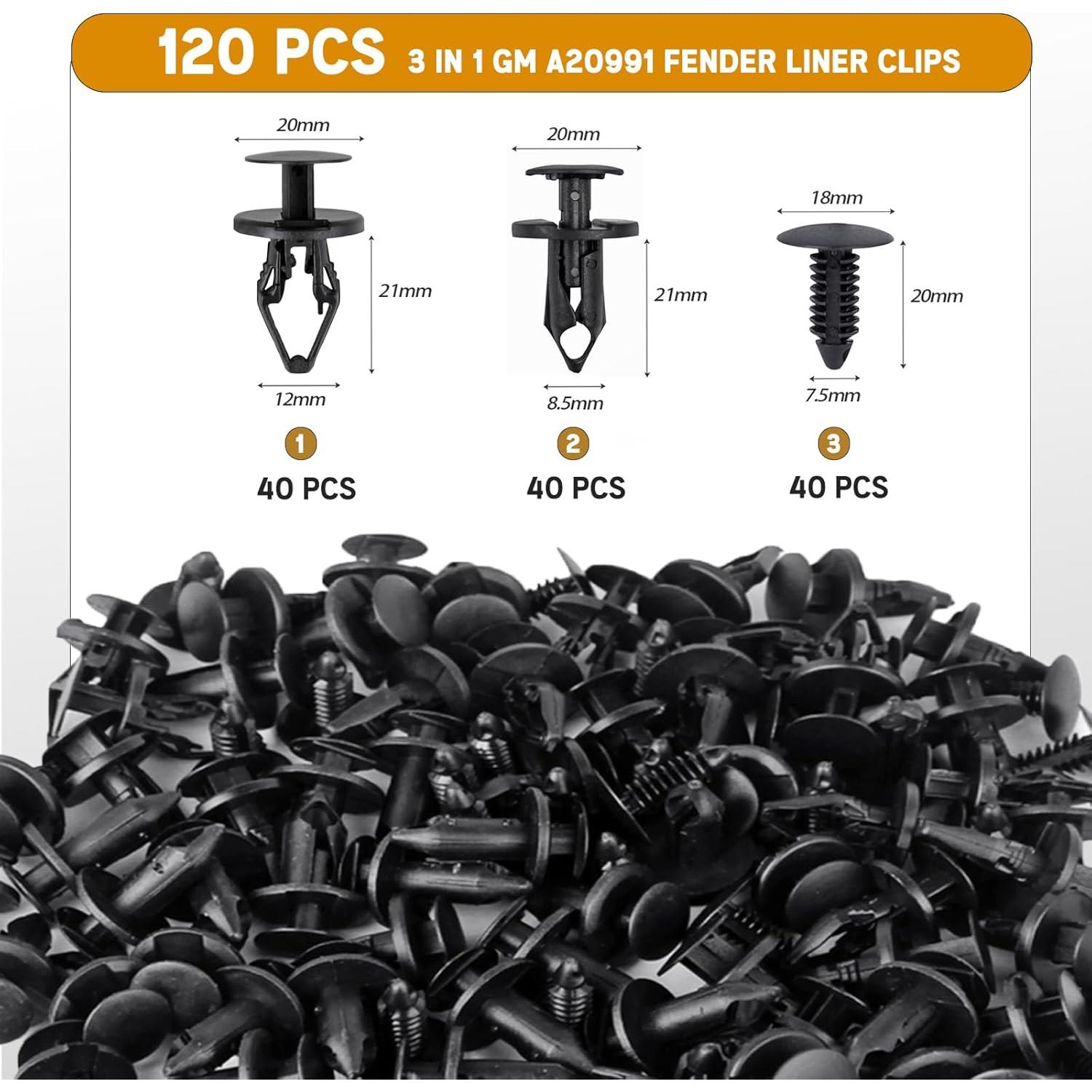 Kit 121pcs Clips de Carrocería GM UNIGT con Herramienta