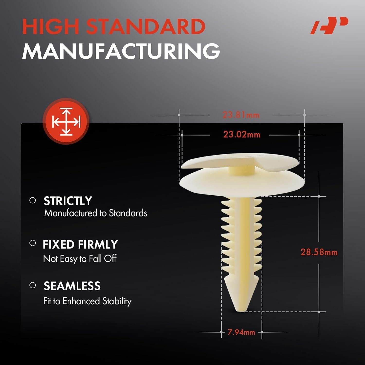 Clips de Sujetador de Panel A-Premium 50 Pcs para Chevrolet