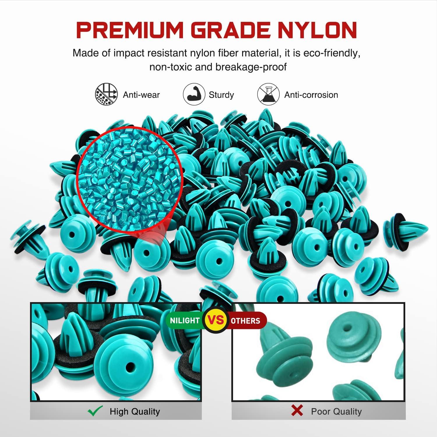 Clips de Retención de Panel de Puerta Nilight 100PCS 9mm