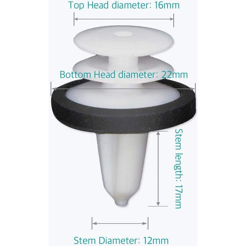 10 Sujetadores de Panel de Recorte Lantee para Ford Flex 2009 y Fusion 2010