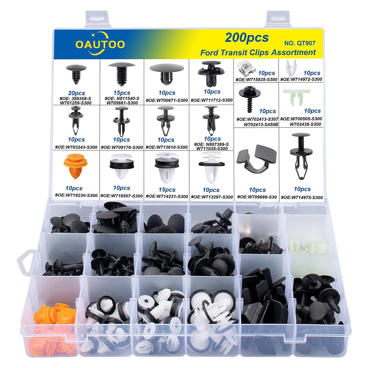 Kit de Clips de Sujetador OAUTOO 200 Piezas para Ford Transit