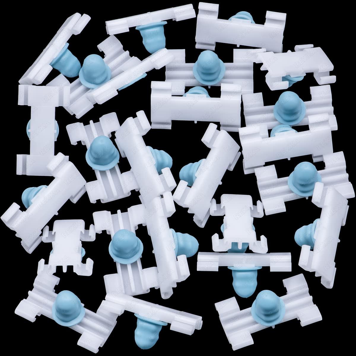 25 Clips de Moldura Lateral BMW E46 Yongtao Nylon Blanco