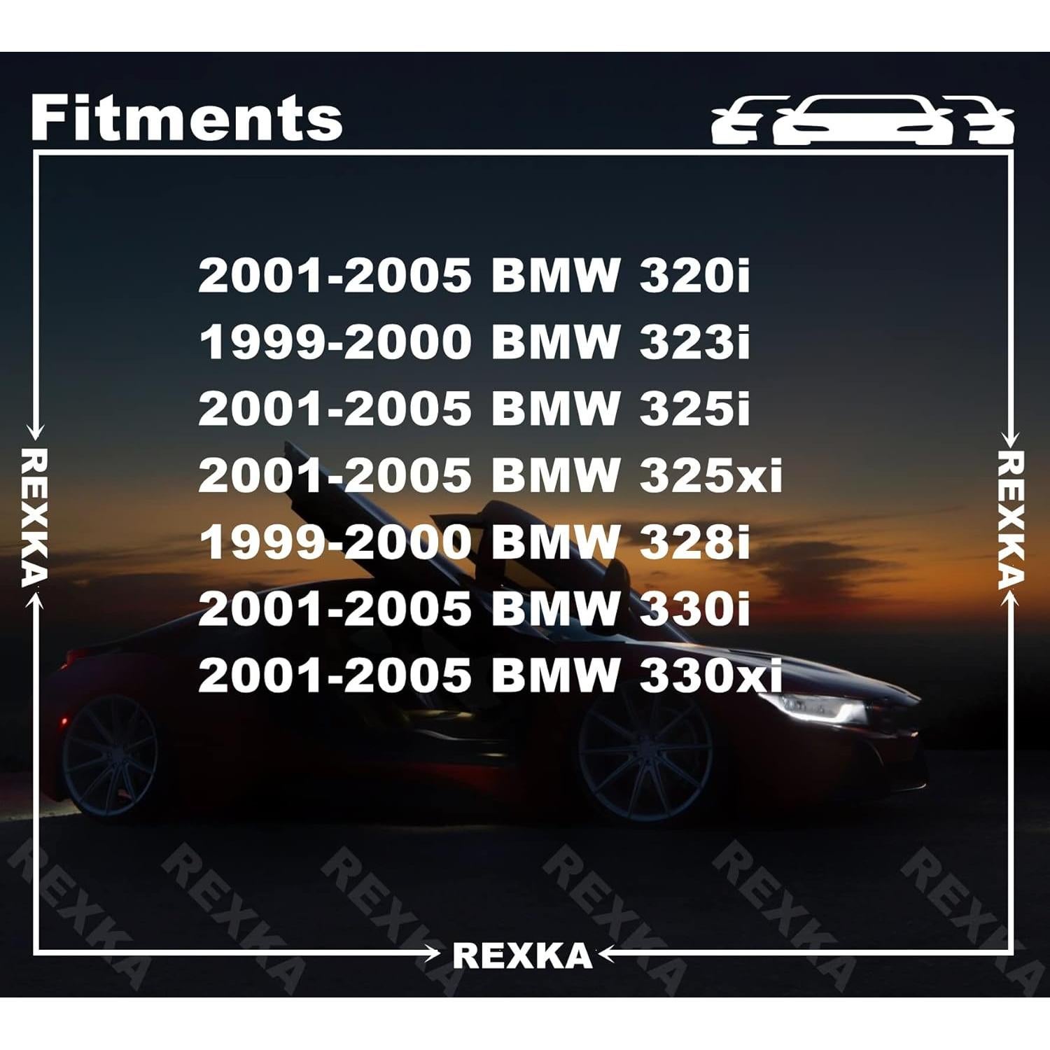 25 Clips de Moldura Lateral BMW E46 Yongtao Nylon Blanco