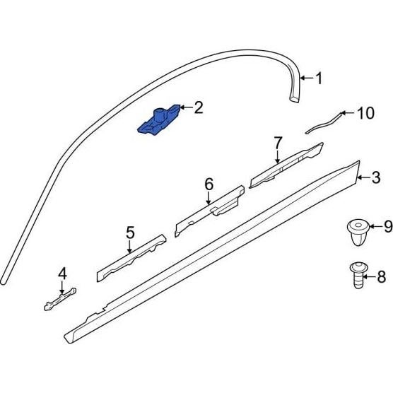 Clips de Moldura de Techo Rexka para BMW 10 Pcs