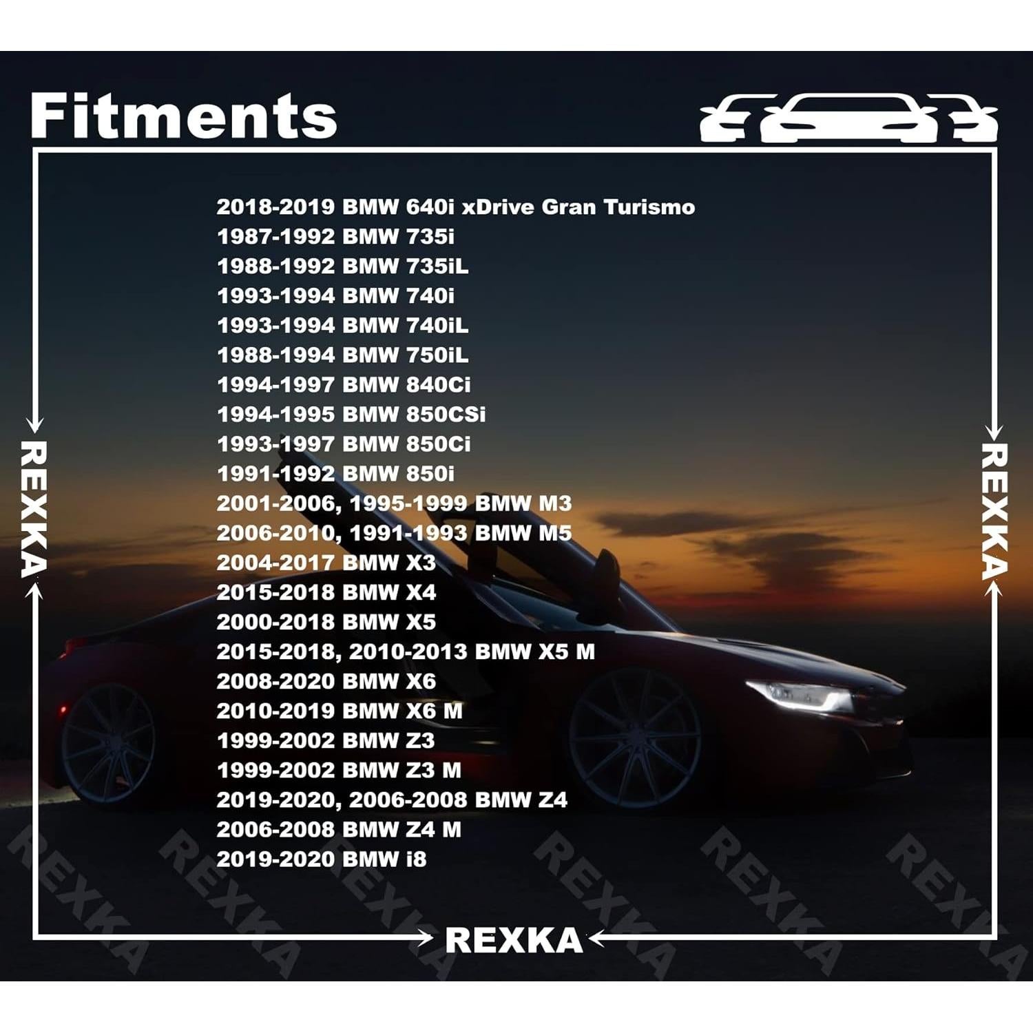 Clip de Retención de Recorte Rexka para BMW 51437194187 - Paquete de 30