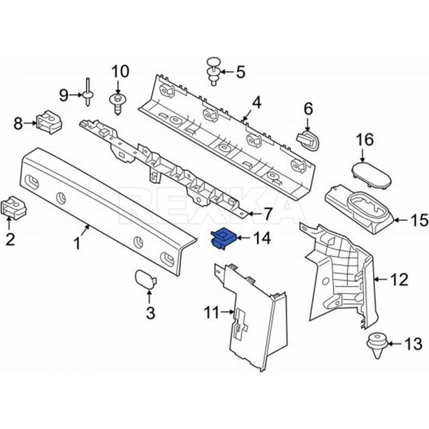 Clip de Retención de Recorte Rexka para BMW 51437194187 - Paquete de 30