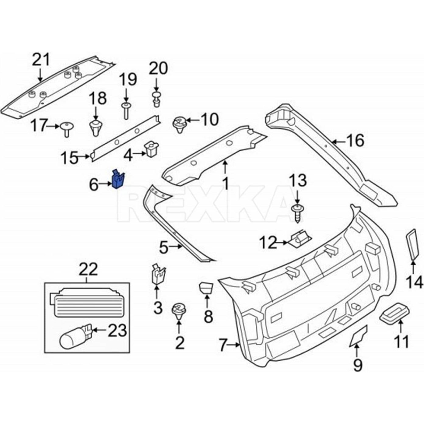 Clip de Retención de Recorte Rexka para BMW 51437194187 - Paquete de 30