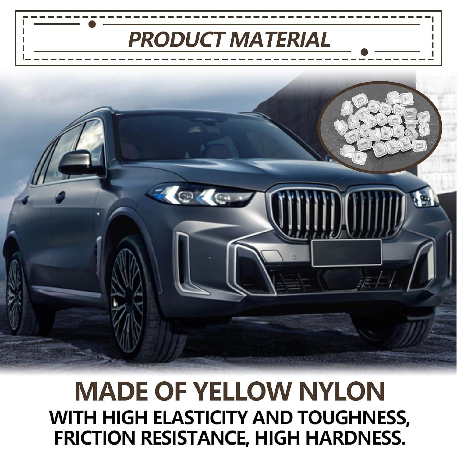 30 Clips de Acabado de Moldura Interior SYudwen para BMW