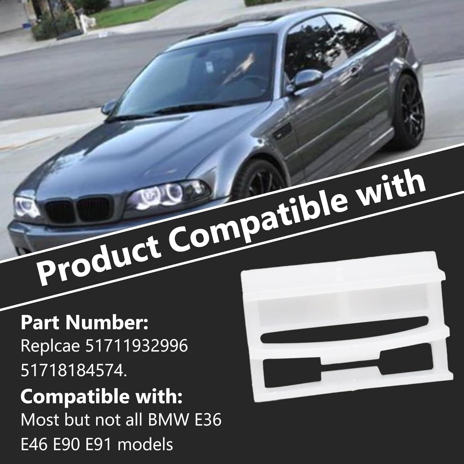 20 Clips de Moldura de Falda Lateral BMW E36 E46 E90 E91