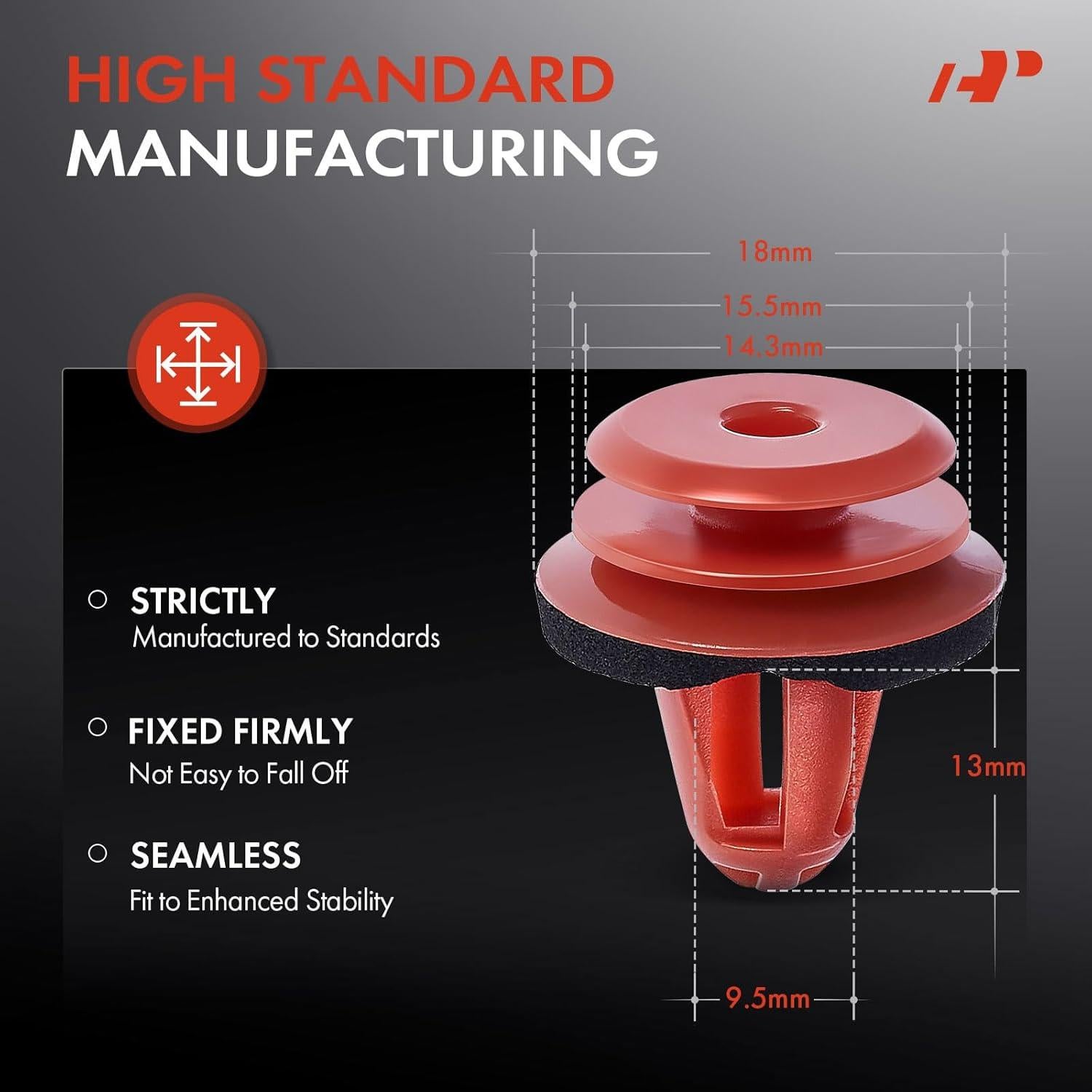 30 Clips Sujetadores A-Premium para BMW y Mini Cooper 9.5mm