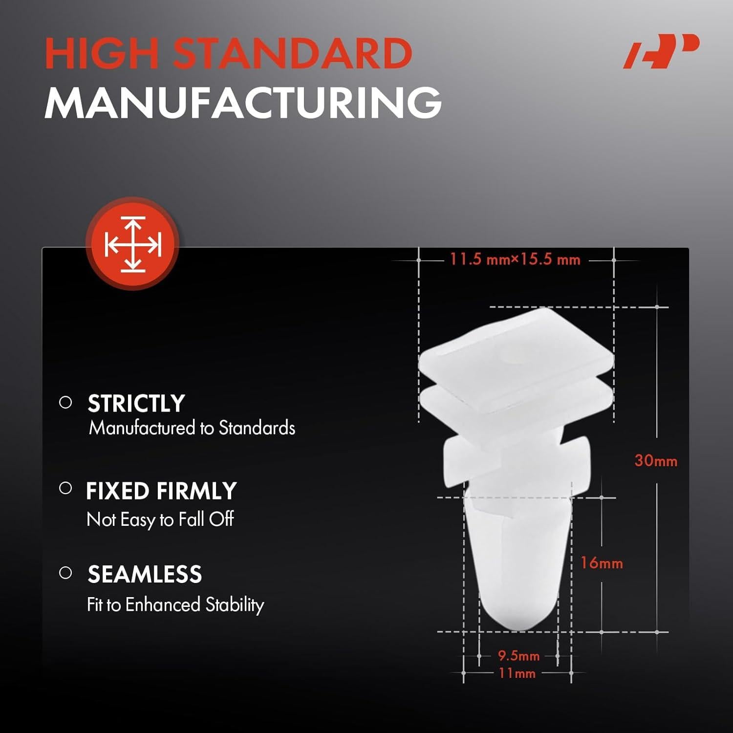 30 Clips Sujetadores Nylon A-Premium para BMW 318i 325Ci 330i