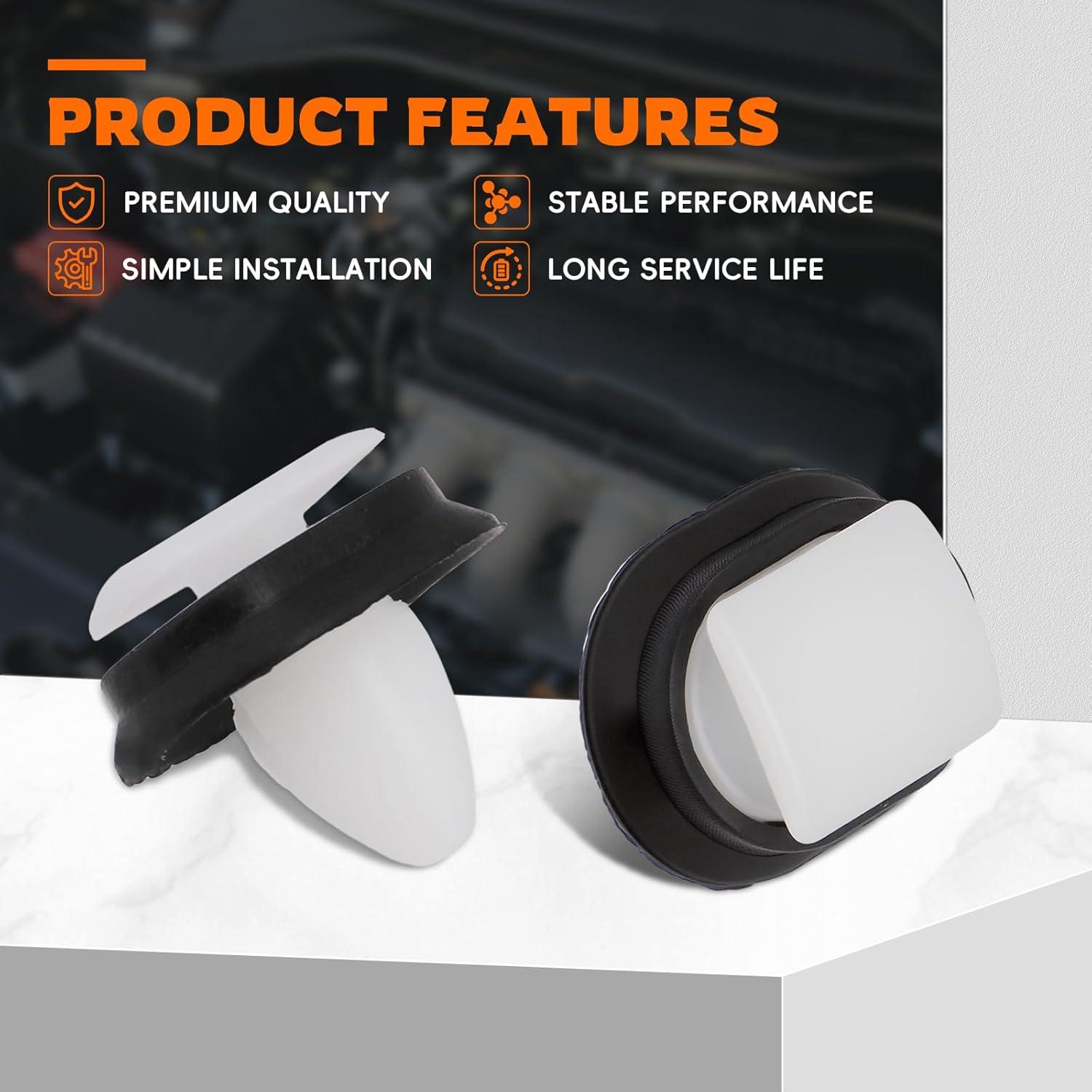 30 Clips de Moldura de Puerta Trasera Nylon GoaMotors 68093998AA