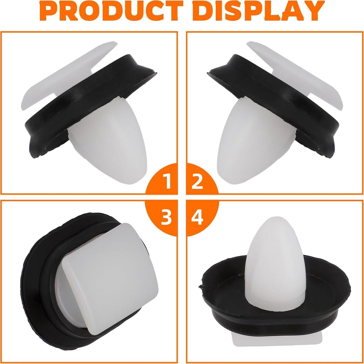 30 Clips de Moldura de Puerta Trasera Nylon GoaMotors 68093998AA