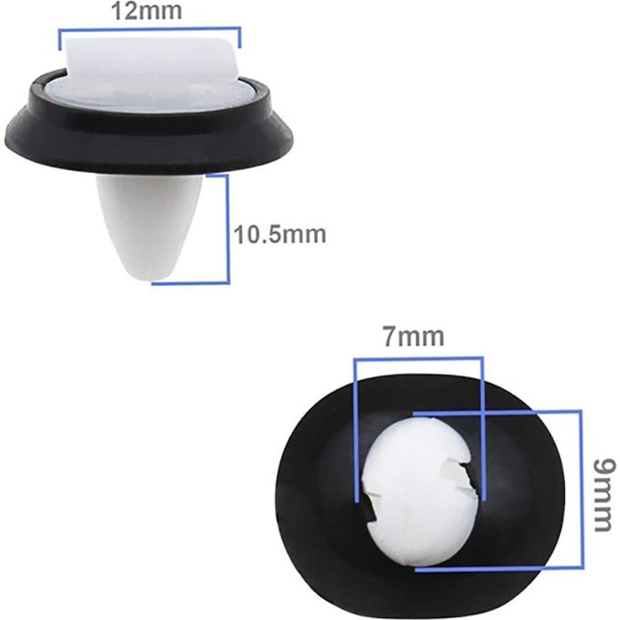 30 Clips de Moldura Lateral DSkoiph con Sellador para Chrysler