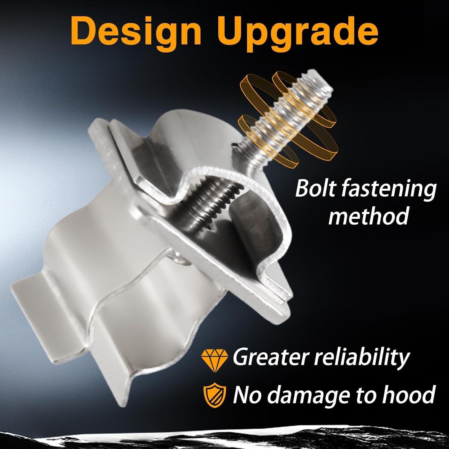 Clip de Retención de Varilla de Capó EVRBUL J4007456 Acero Inoxidable