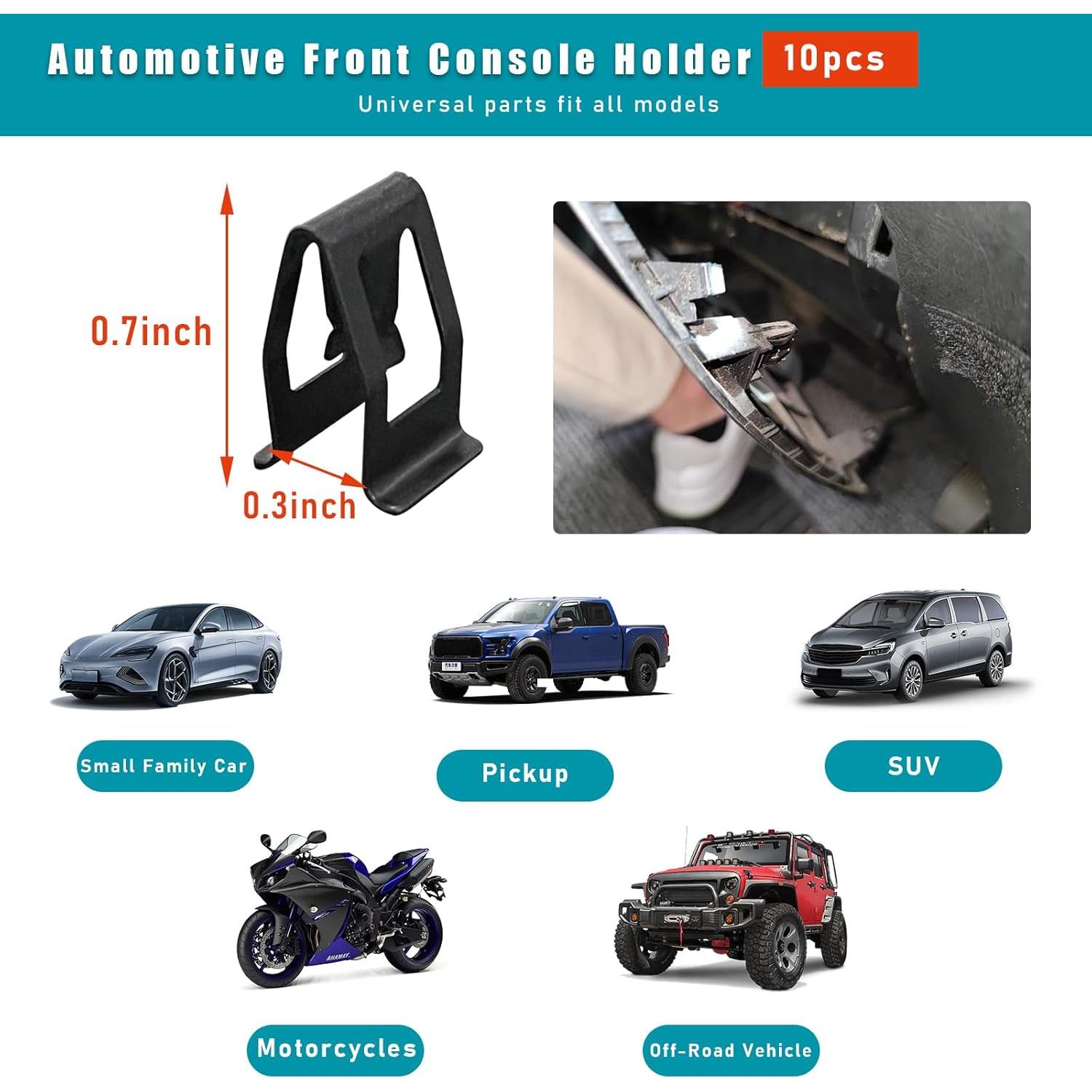 Clips de Recorte de Tablero Augeny - 10 Piezas de Metal