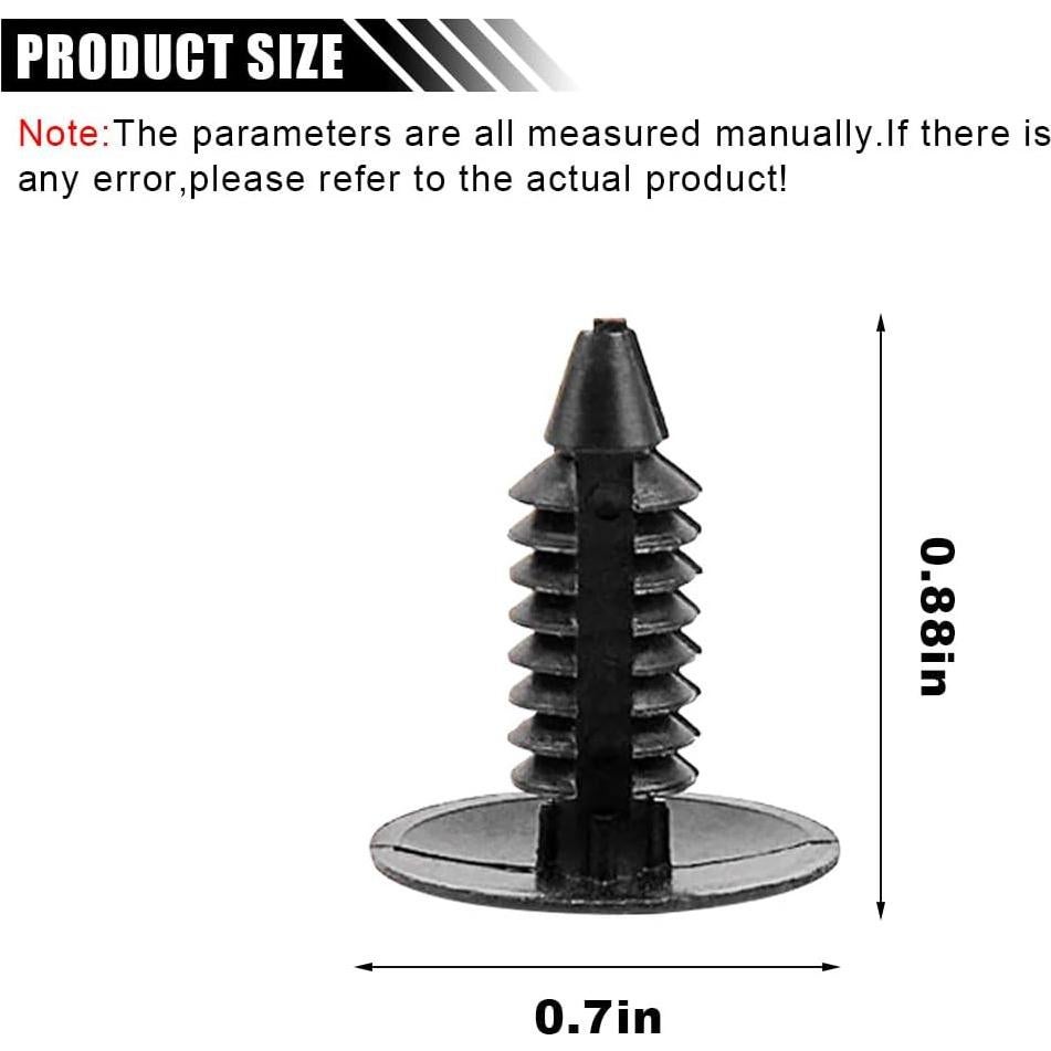 200 Clips de Remache de Plástico KITUREK para Automóviles