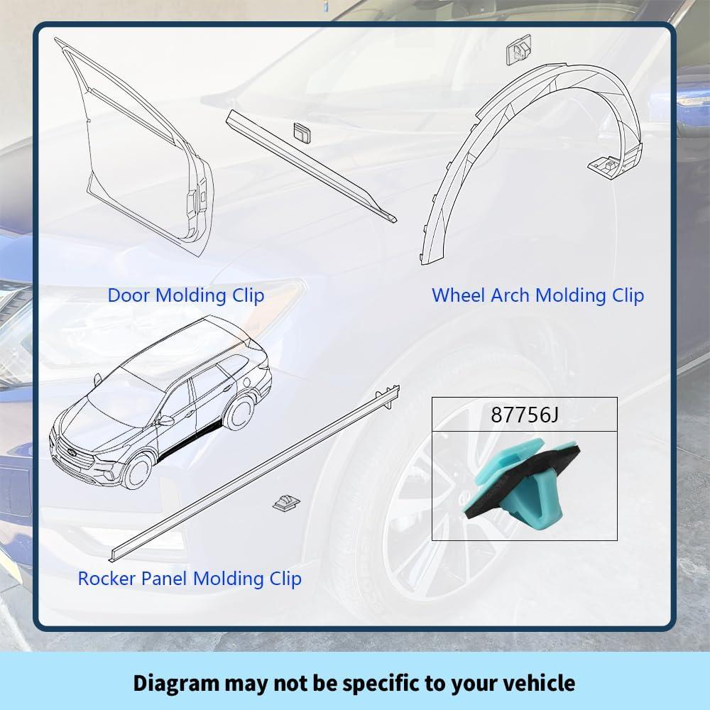 30 Clips de Moldura de Guardabarros Hyundai Kia QZTYTY