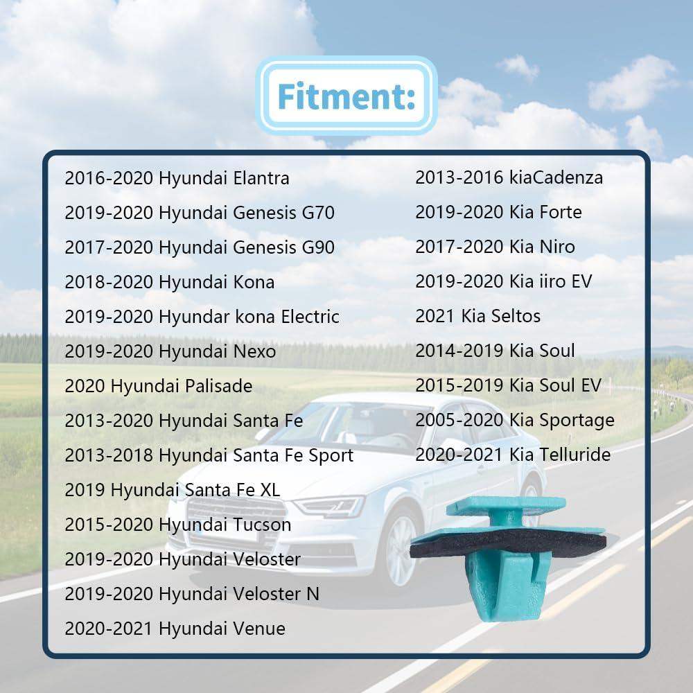 30 Clips de Moldura de Guardabarros Hyundai Kia QZTYTY