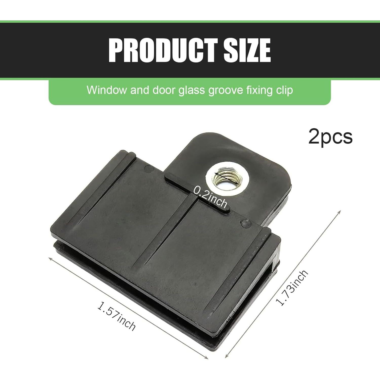 Clips de Retención de Vidrio MLY para Ventanas y Puertas - 2 Piezas