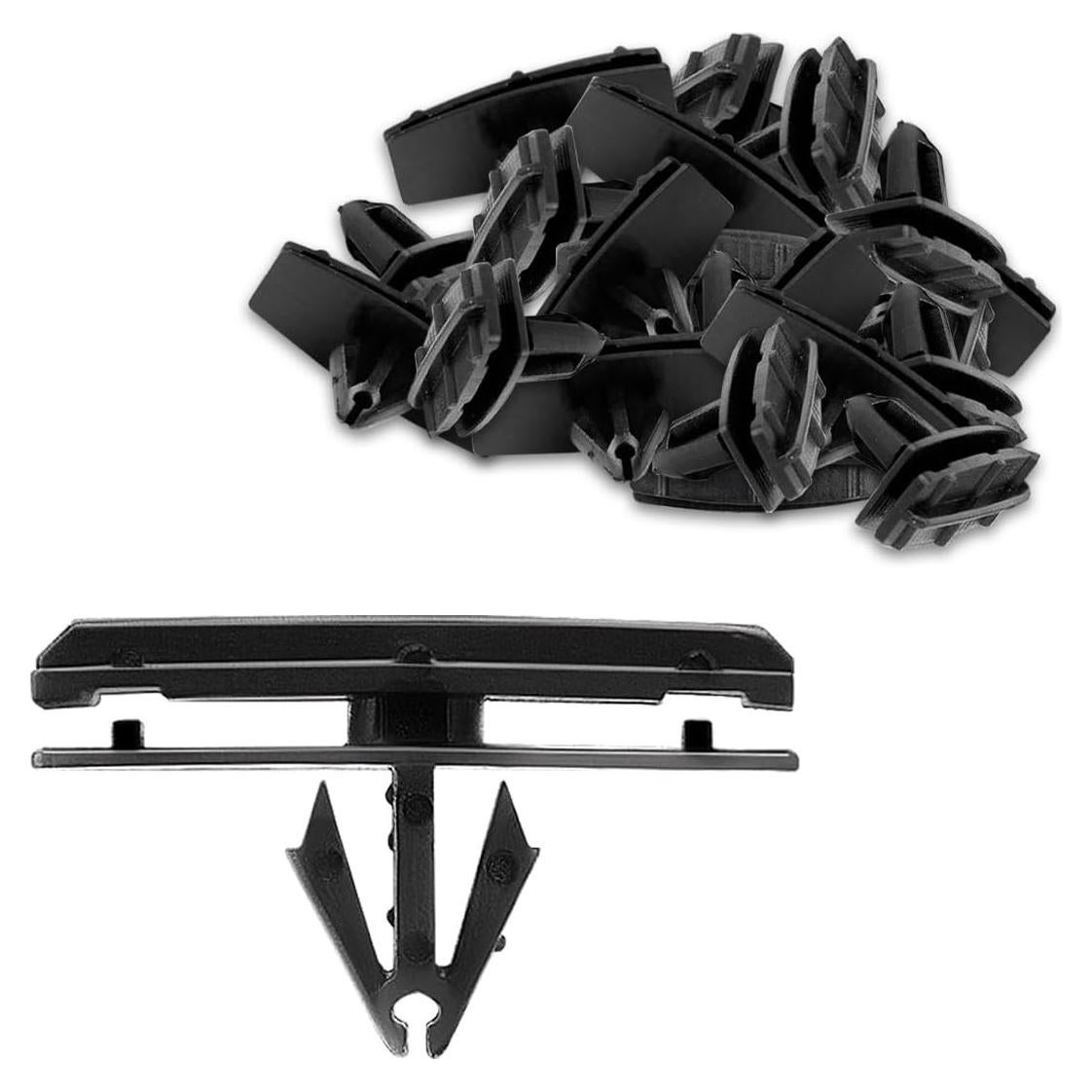 30 Clips de Aleta de Guardabarros AICEL - Nylon Negro 12mm