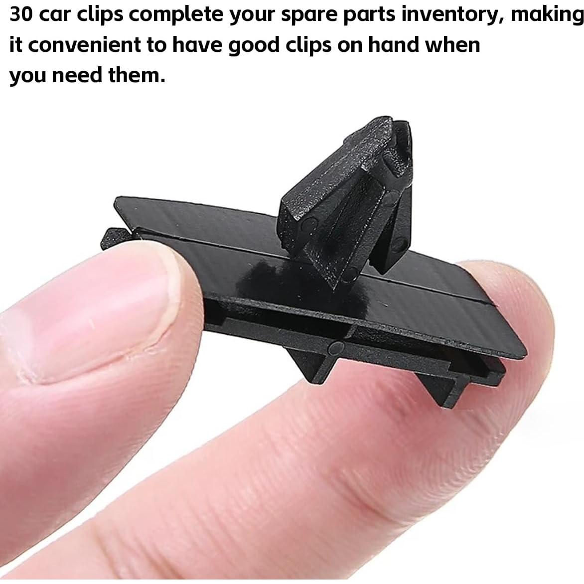 30 Clips de Aleta de Guardabarros AICEL - Nylon Negro 12mm