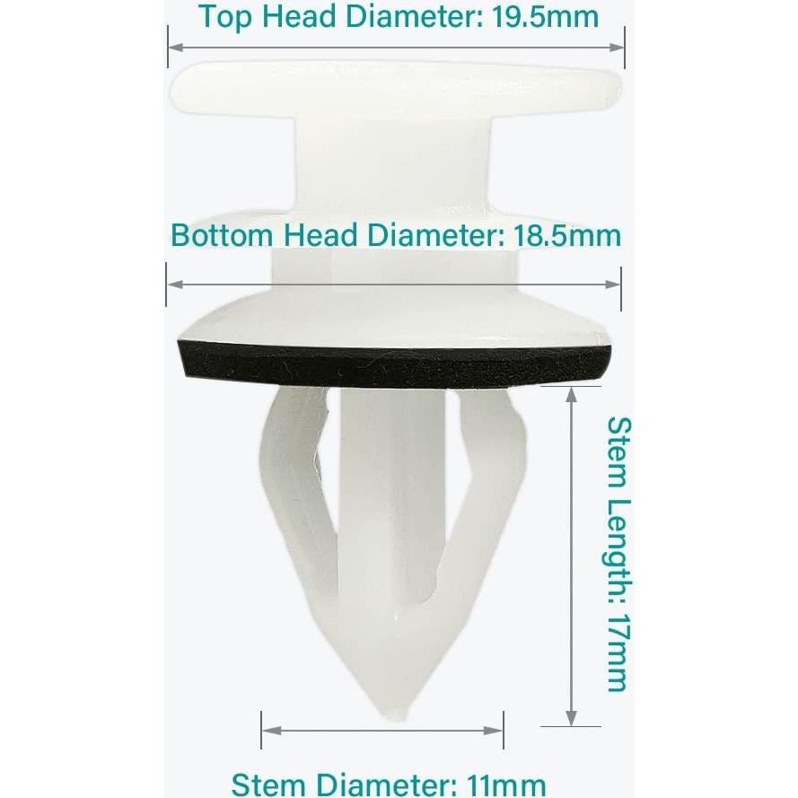 Clips de Retención de Panel de Puerta Lantee 50 Pcs Nylon