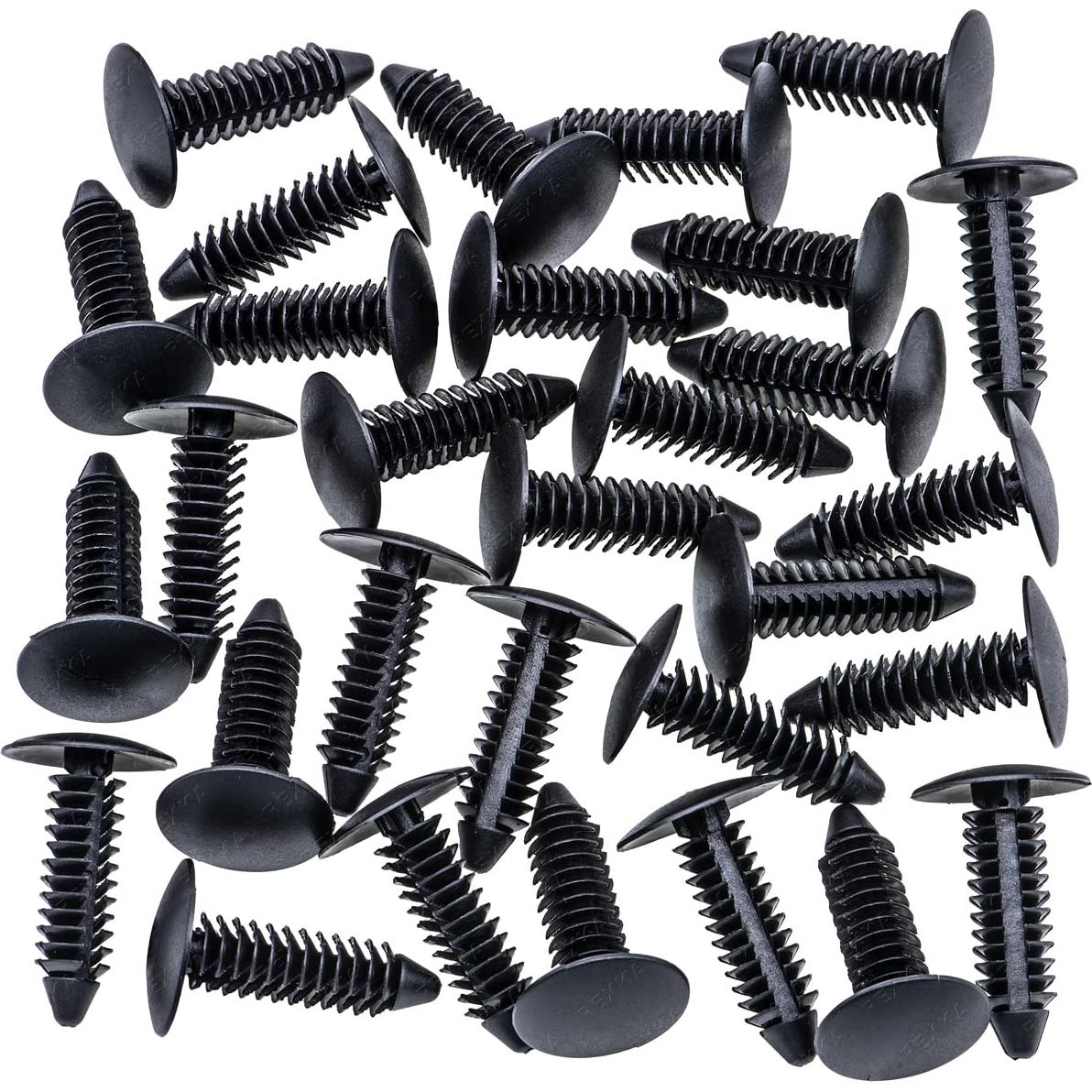 Clip de Retención de Escudo de Barro Rexka 30pcs para Ford