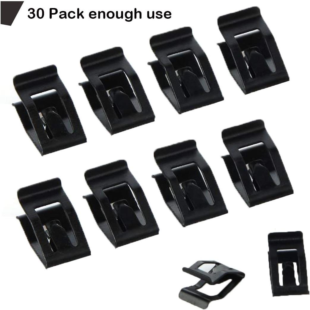 Paquete de 30 Clips de Retención Metal Negro PAGOW Universal