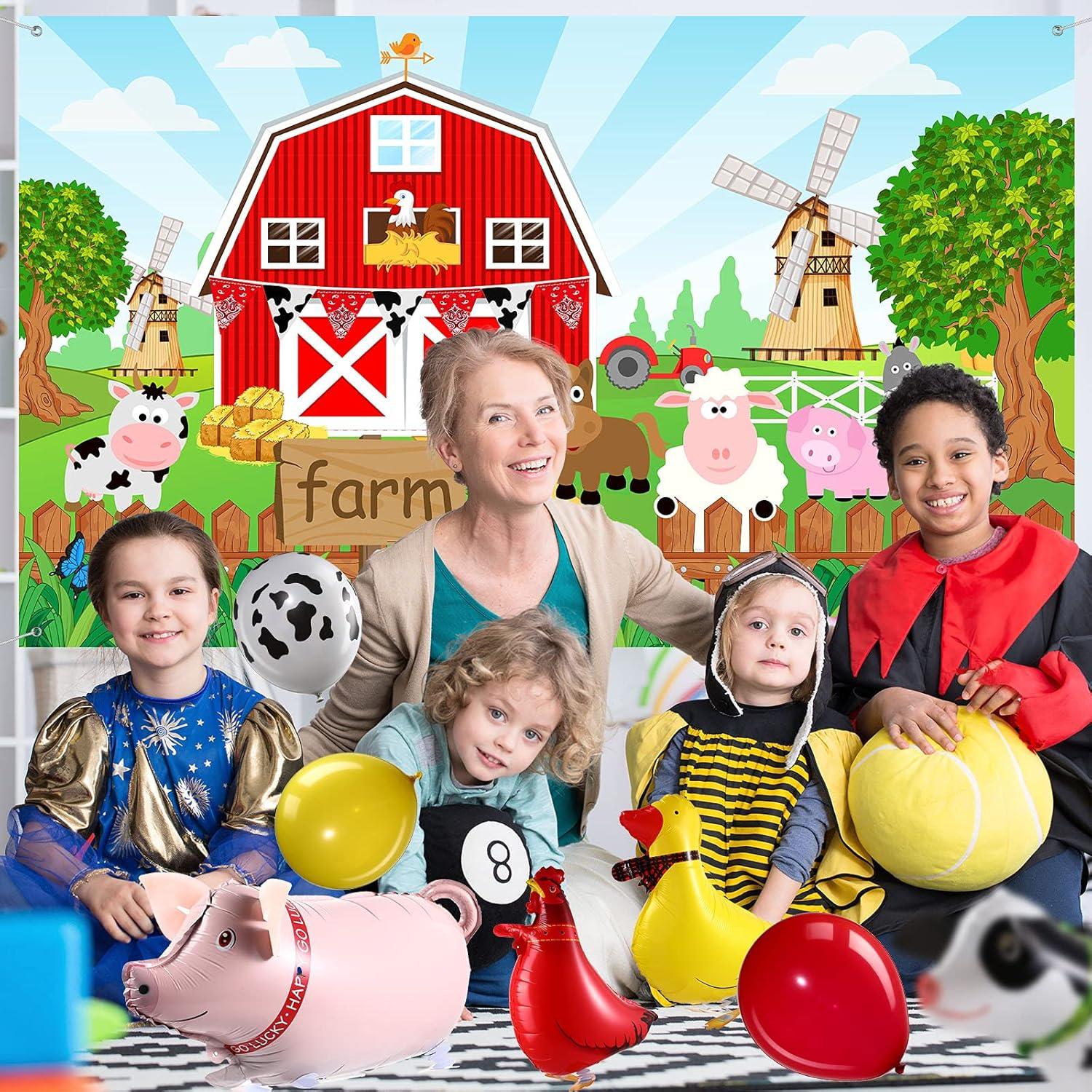 Kit Decoración Fiesta Animales Granja Tatuo 185x110 cm