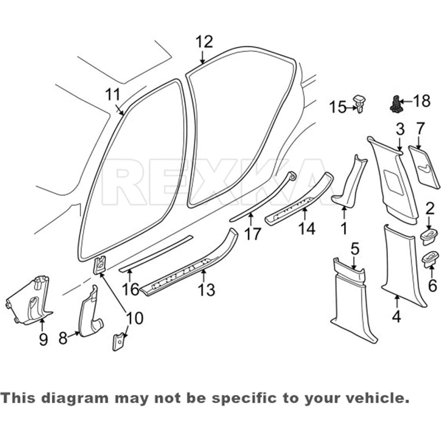 Clip de Tira de Umbral para BMW E32 E34 E36 E38 E39 E46 X3 - 20 Pcs