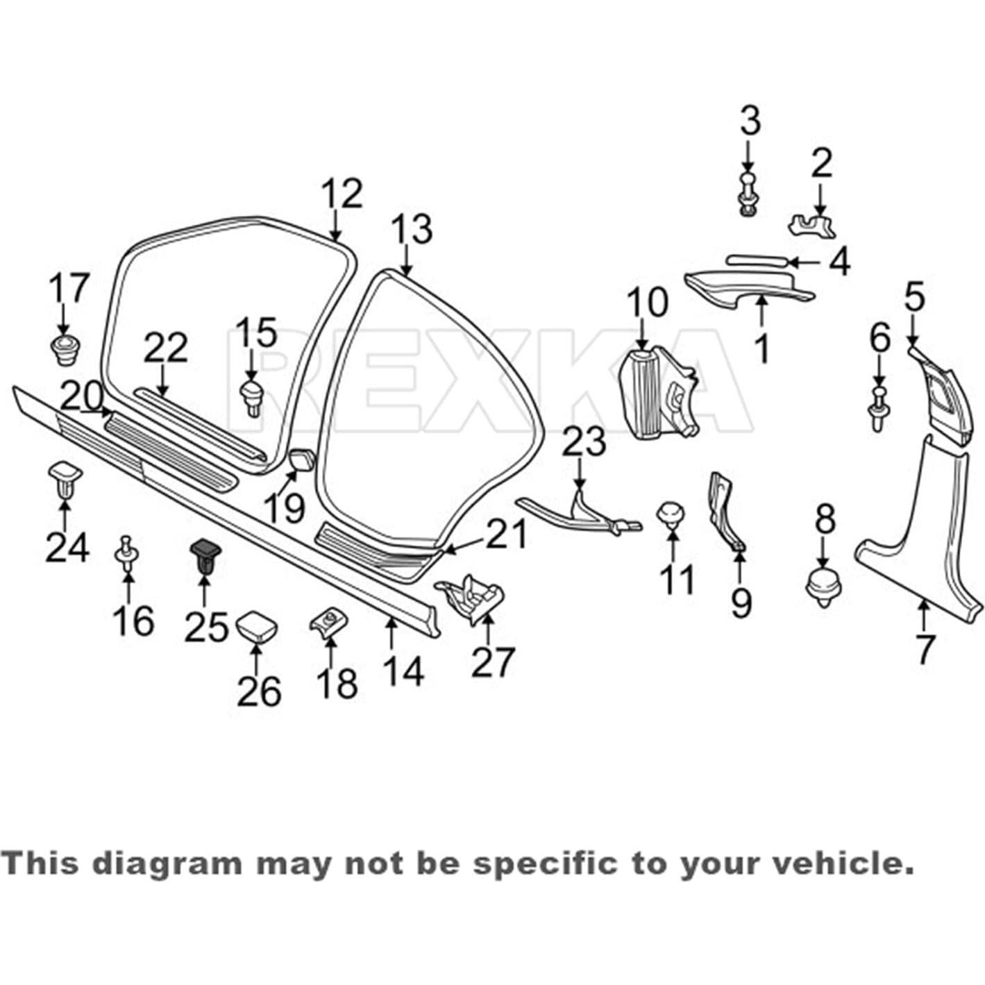 Clip de Tira de Umbral para BMW E32 E34 E36 E38 E39 E46 X3 - 20 Pcs