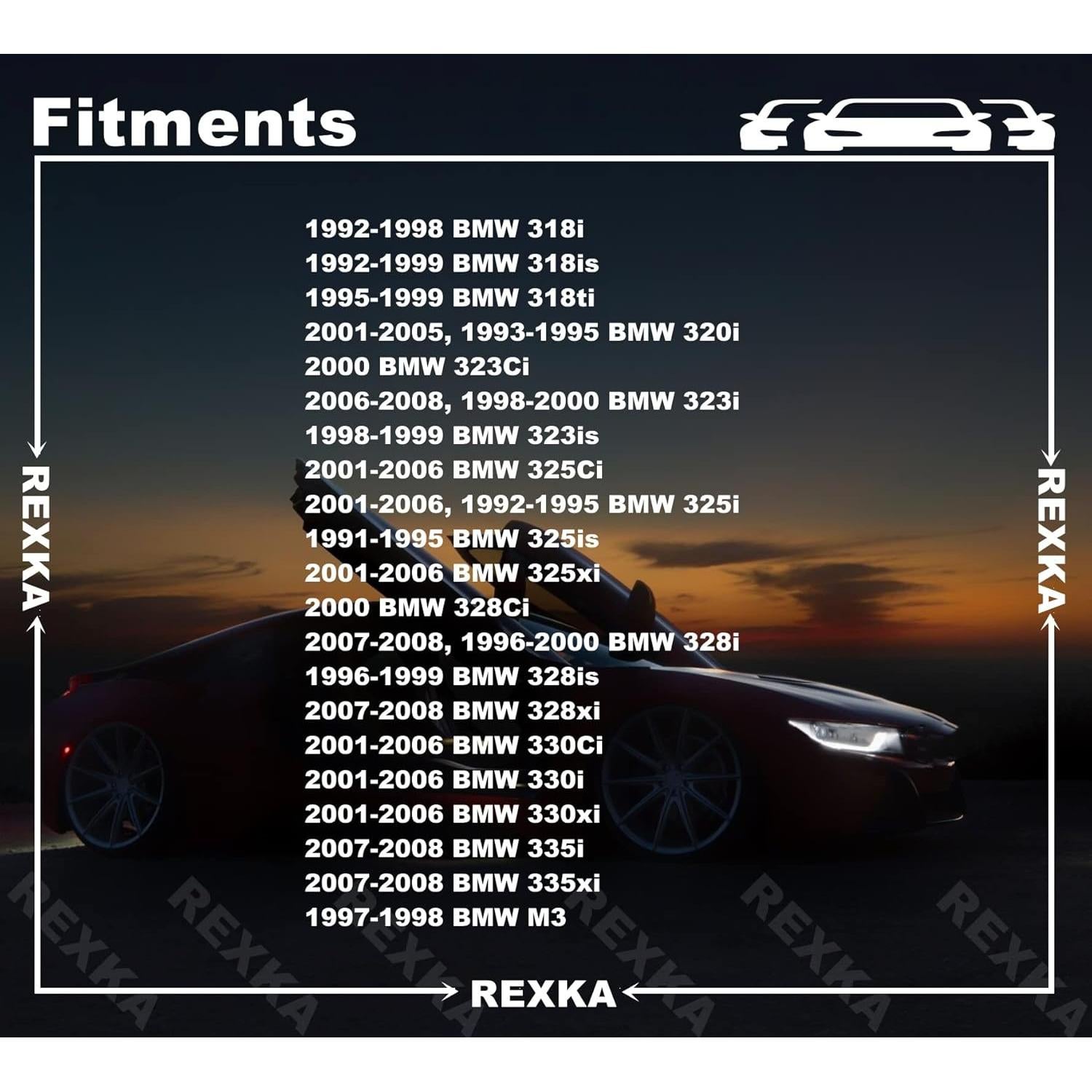 Kit de Clips de Panel Rocker Rexka para BMW E36 E46 E90 E91