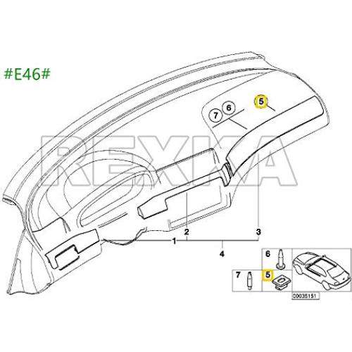 Clips de Recubrimiento Interior BMW Yongtao 30pcs Grommets