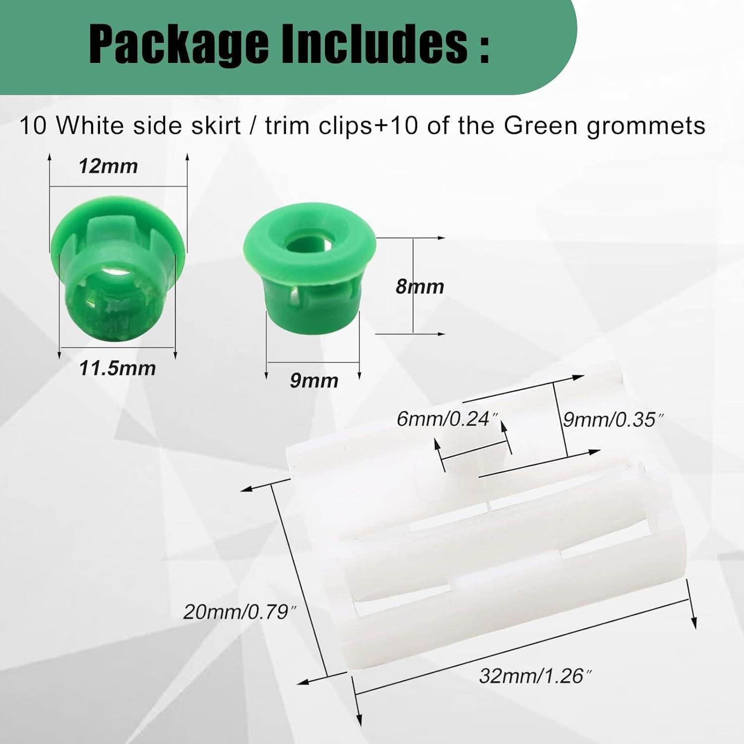 Clips de Moldura Lateral SecosAutoparts 20pcs BMW E36 E46 E90 E91