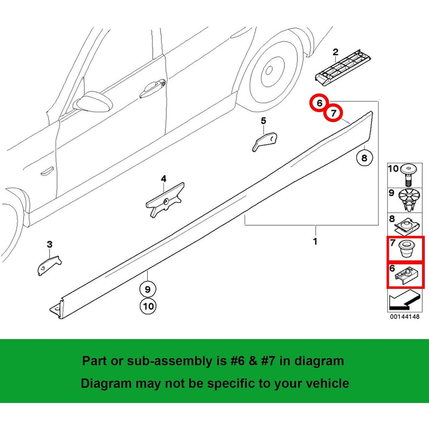Kit de Clips y Grommets OAUTOO para BMW E46 E90 E91 20Sets